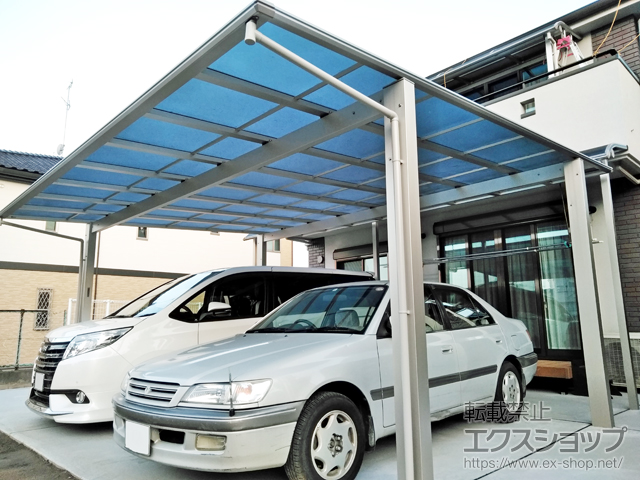 大阪府大東市ののカーポート エフルージュ ツイン 積雪〜20cm対応 施工例