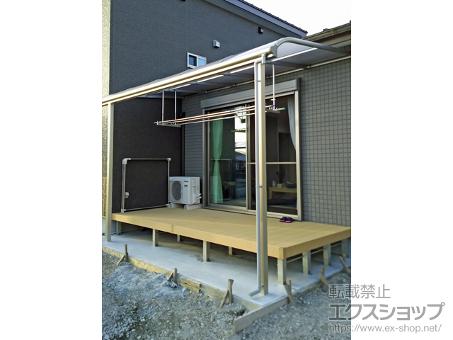 宮崎県北諸県郡三股町ののテラス屋根 ヴェクターテラス R型 テラスタイプ 単体 積雪〜20cm対応 施工例