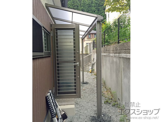 福島県石川郡石川町ののテラス屋根 スピーネ F型 1500 テラスタイプ 単体 積雪〜50cm対応 施工例