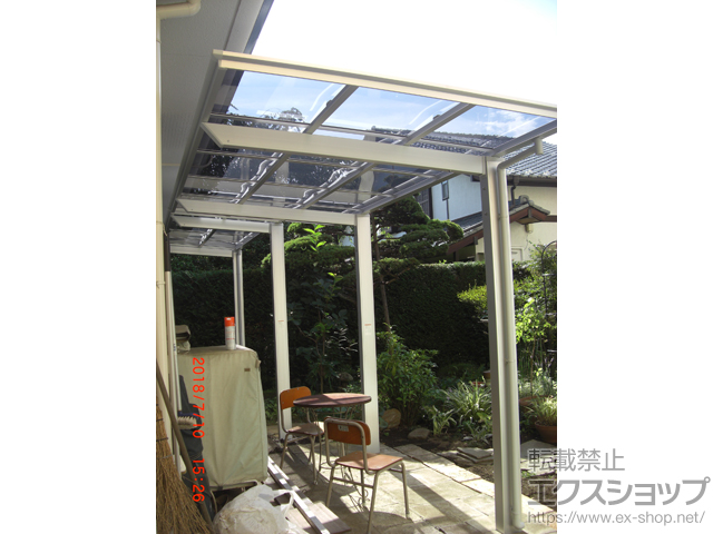 東京都小金井市ののテラス屋根 フーゴF 独立テラスタイプ 単体 積雪〜20cm対応 施工例