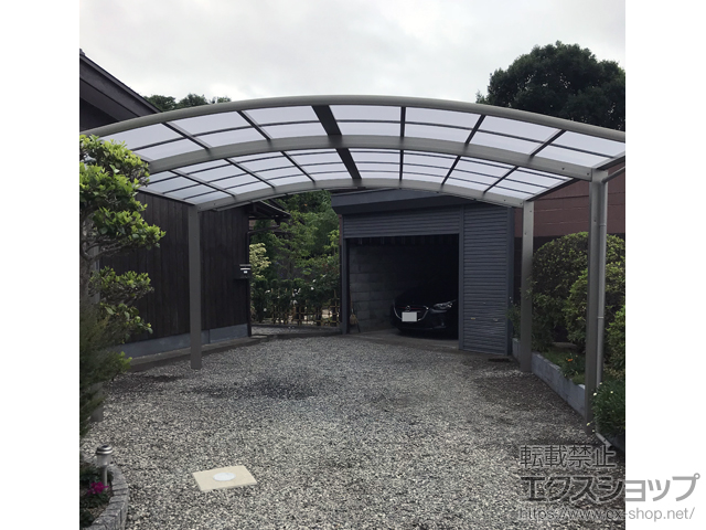 和歌山県日高郡美浜町ののカーポート プレシオスポート ワイド 積雪〜20cm対応 施工例