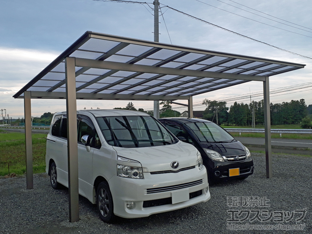 福島県相馬市ののカーポート ソリッドポート ワイド 積雪〜20cm対応 施工例