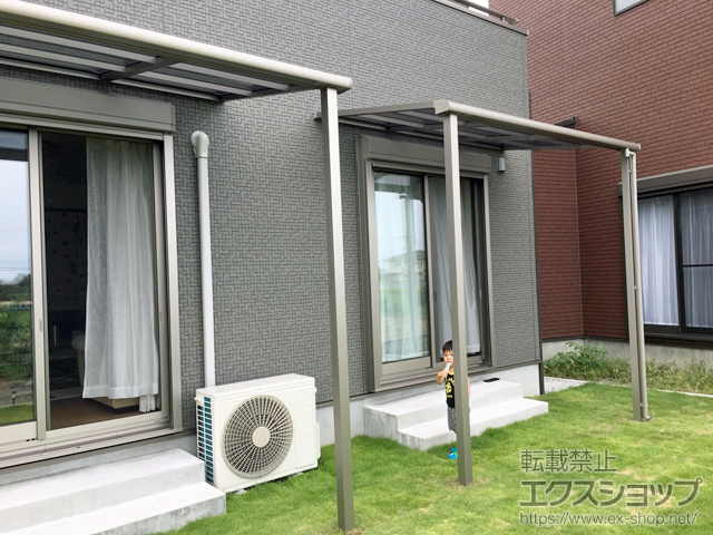 静岡県焼津市ののテラス屋根 スピーネ F型 テラスタイプ 単体 積雪〜20cm対応 施工例