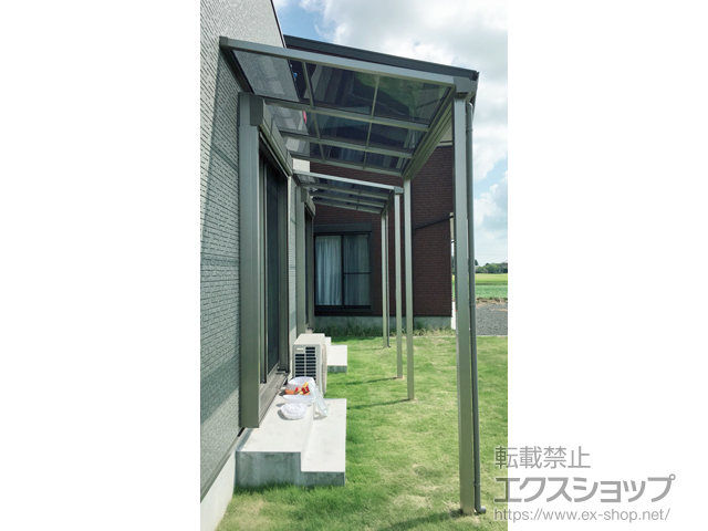 静岡県焼津市ののテラス屋根 スピーネ F型 テラスタイプ 単体 積雪〜20cm対応 施工例