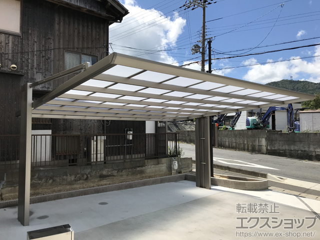 滋賀県大津市ののカーポート アーキフラン ワイド　積雪〜20cm対応 施工例