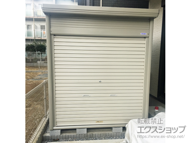 千葉県市川市のの物置・屋外倉庫 Mr.ストックマンダンディ (シャッター扉) 多雪型 結露減少型 1832×1922×2110 NDE-SZ1819-W 施工例