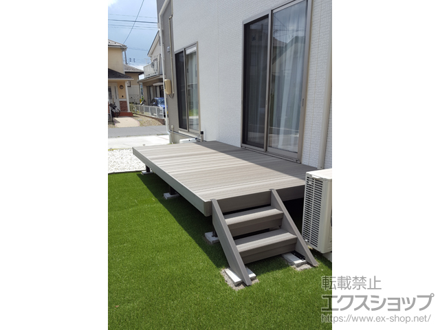 宮城県宮城郡松島町ののウッドデッキ 樹ら楽ステージ 木彫＋ステップ　（2段） 施工例