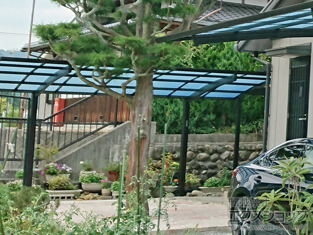 広島県庄原市ののカーポート レイナポートグラン　積雪〜20cm対応 施工例