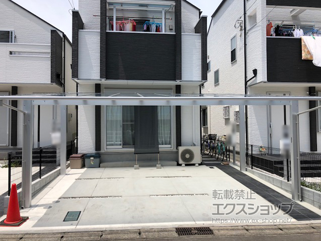 東京都日野市ののカーポート エフルージュ ツイン 積雪〜20cm対応 施工例