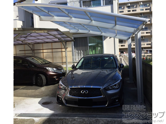 東京都八王子市ののカーポート ネスカR (ラウンドスタイル) 積雪〜20cm対応 施工例