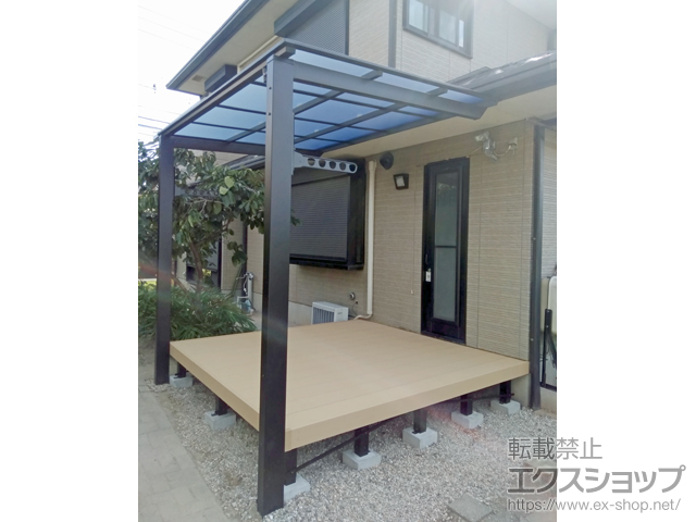 愛知県岡崎市ののサイクルポート・駐輪場 ネスカFミニ (フラットスタイル) 積雪〜20cm対応 施工例