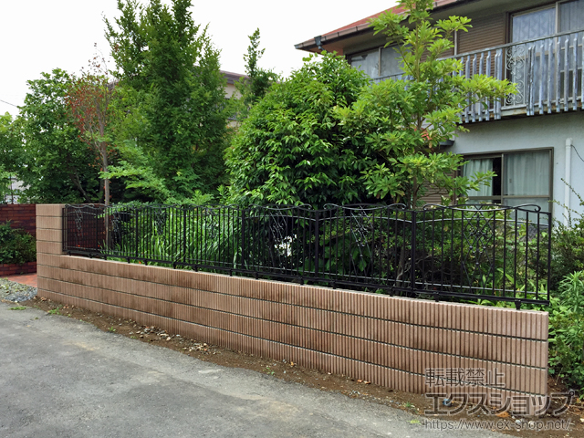 茨城県ひたちなか市ののフェンス・柵 キャスティナ A型フェンスフリーポールタイプ 施工例