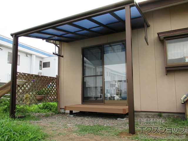 福島県いわき市ののテラス屋根 ヴェクターテラス F型 テラスタイプ 単体 積雪〜20cm対応 施工例