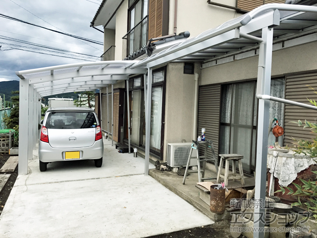 群馬県沼田市ののテラス屋根 ヴェクターテラス R型 1500 テラスタイプ 単体 積雪〜50cm対応 施工例