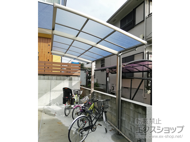 神奈川県横浜市ののサイクルポート・駐輪場 ネスカRミニ (ラウンドスタイル) 積雪〜20cm対応 施工例