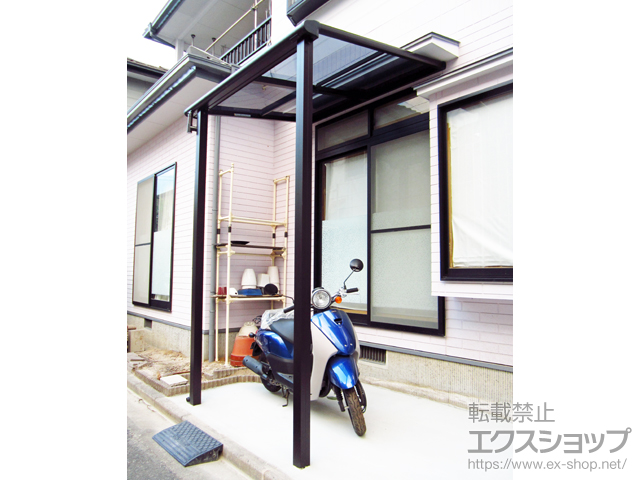 広島県広島市ののテラス屋根 プレシオステラス F型 テラスタイプ 単体 積雪〜20cm対応 施工例