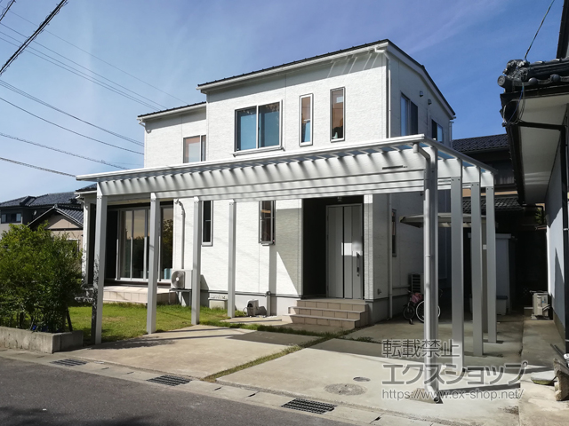 福井県鯖江市ののカーポート エフルージュ ツイン150 積雪〜150cm対応 施工例