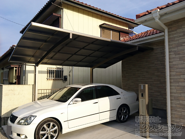 千葉県大網白里市ののカーポート ネスカR (ラウンドスタイル) 積雪〜20cm対応 施工例