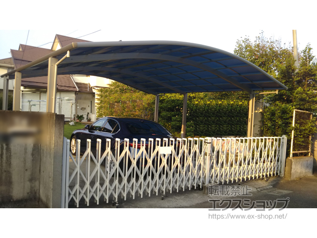 神奈川県藤沢市ののカーポート レイナツインポートグラン 延長　積雪〜20cm対応 施工例