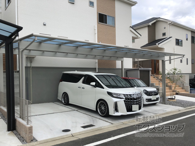 京都府木津川市ののカーポート エフルージュ トリプル 積雪〜20cm対応 施工例