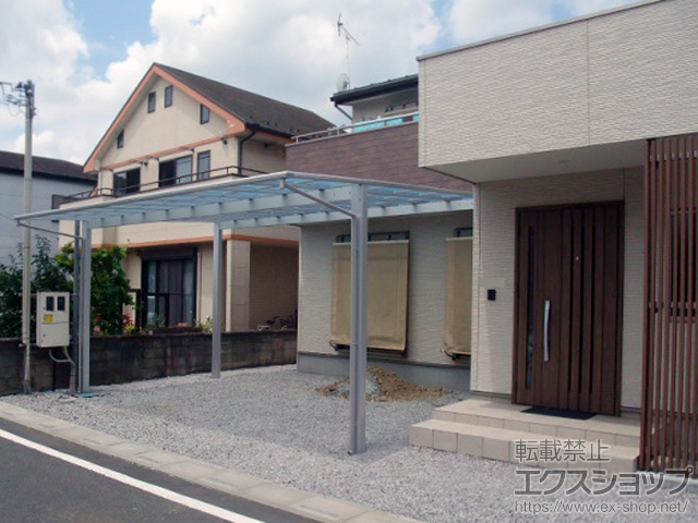 埼玉県鴻巣市ののカーポート エフルージュ ツイン 積雪〜20cm対応 施工例