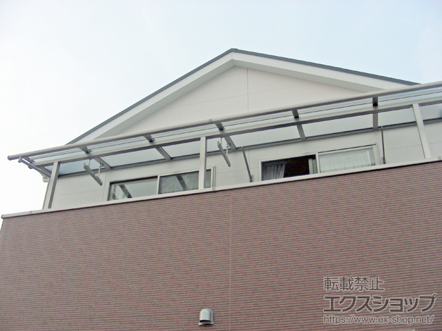 愛知県岡崎市ののバルコニー・ベランダ屋根 スピーネ R型 屋根タイプ 連棟 積雪〜20cm対応 施工例