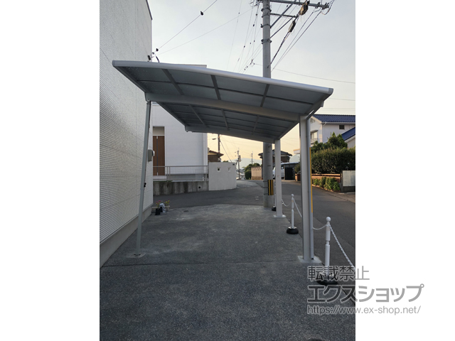 長崎県諫早市ののカーポート ネスカR (ラウンドスタイル) 積雪〜20cm対応 施工例