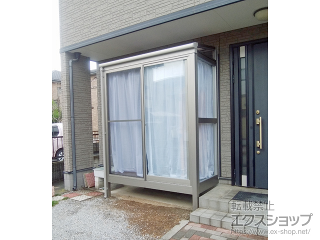 栃木県足利市ののテラス囲い・サンルーム サニージュ F型 床納まり ランマ無 積雪〜20cm対応 施工例