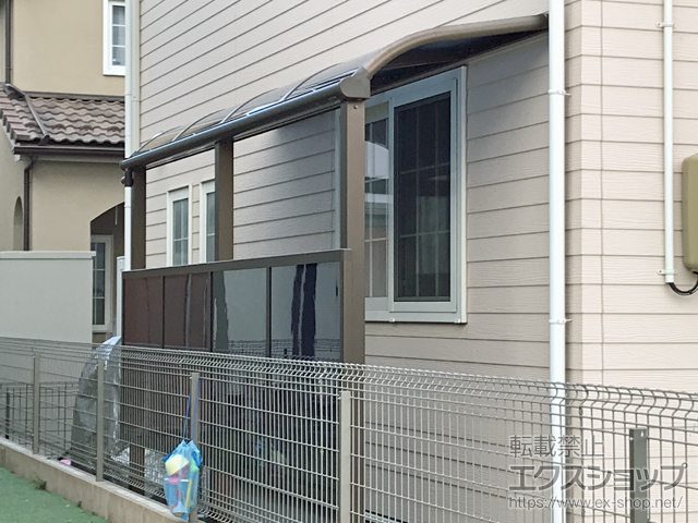 宮城県仙台市ののテラス屋根 プレシオステラス R型 テラスタイプ 単体 積雪〜20cm対応 施工例