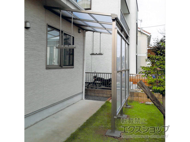 群馬県伊勢崎市ののテラス屋根 スピーネ F型 1500 テラスタイプ 単体 積雪〜50cm対応 施工例