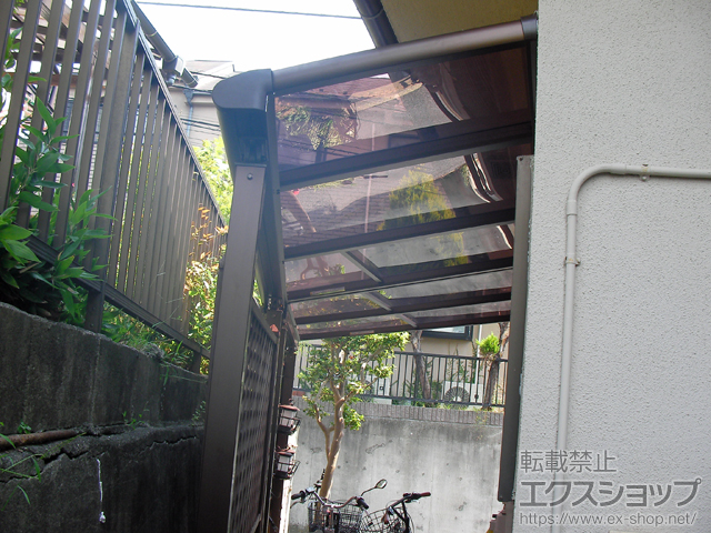 神奈川県横浜市ののテラス屋根 ヴェクターテラス F型 テラスタイプ 単体 積雪〜20cm対応 ※前面台形納まり 施工例