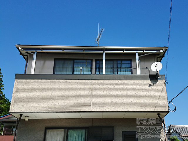 埼玉県比企郡嵐山町ののバルコニー・ベランダ屋根 ヴェクターテラス F型 屋根タイプ 連棟 積雪〜20cm対応 施工例