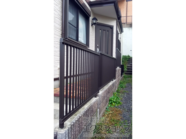 神奈川県横浜市ののフェンス・柵 プレスタフェンス 2型 細たて桟 フリーポールタイプ 施工例