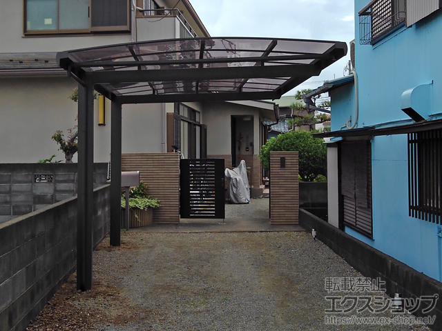 神奈川県茅ヶ崎市ののカーポート フーゴA (アーチスタイル) 積雪〜20cm対応 施工例