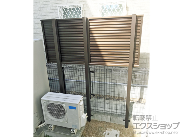 奈良県香芝市ののフェンス・柵 ミエーネフェンス 目隠しルーバータイプ 自由柱 ※柱別途 施工例