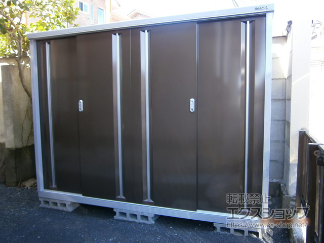 熊本県熊本市のの物置・屋外倉庫 シンプリー 一般型 2160×615×1603（MJX-216D） MJX-216D-TB 施工例