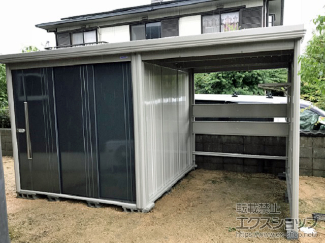 山口県山陽小野田市のの物置・屋外倉庫 Mr.ストックマン プラスアルファ 一般型 4047×2290×2110（物置幅2,200mm）（TP-40R22） TP-40R22-J 施工例