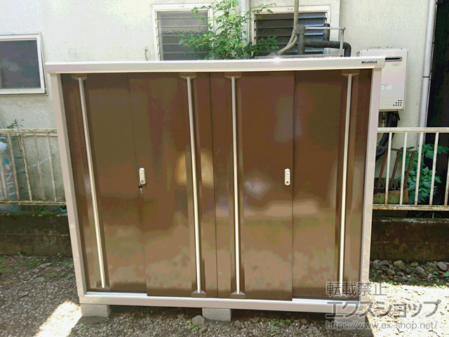 東京都青梅市のの物置・屋外倉庫 シンプリー 一般型 1940×905×1603（MJX-199D-P） MJX-199D-P-TB 施工例