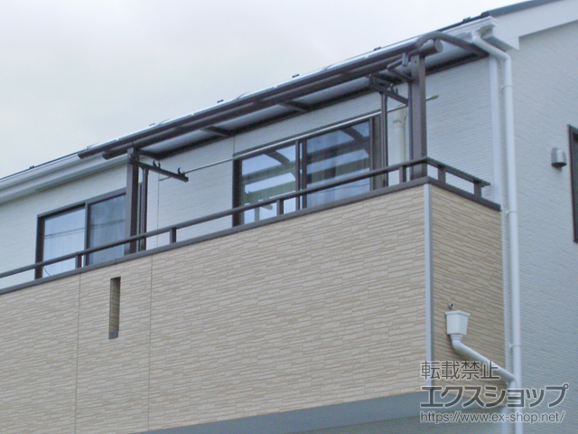 埼玉県飯能市ののバルコニー・ベランダ屋根 ヴェクターテラス R型 屋根タイプ 単体 積雪〜20cm対応 施工例