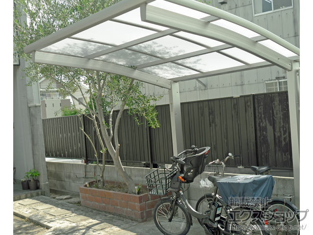 大阪府堺市ののサイクルポート・駐輪場 プレシオスポート ミニ 積雪〜20cm対応 施工例