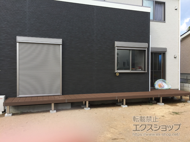 京都府木津川市ののウッドデッキ リウッドデッキ 200 ※L字 施工例