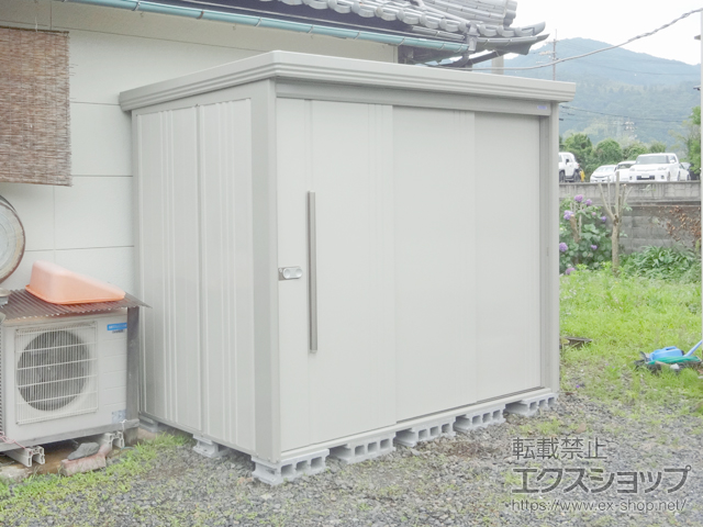 福井県大飯郡高浜町のの物置・屋外倉庫 Mr.ストックマンダンディ 多雪型 2532×1406×2110（ND-S2514） ND-S2514-W 施工例