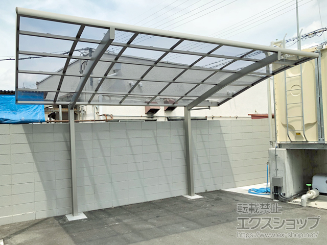 大阪府池田市ののカーポート ネスカR (ラウンドスタイル) 積雪〜20cm対応 施工例