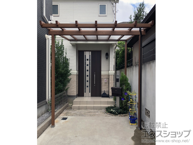 東京都世田谷区ののテラス屋根 ナチュレ 壁付け納まり テラスタイプ 単体 積雪〜20cm対応 施工例