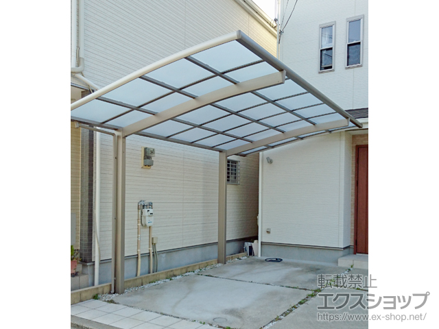 大阪府柏原市ののカーポート ネスカR (ラウンドスタイル) 積雪〜20cm対応 施工例