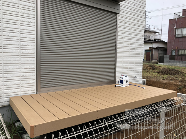 千葉県流山市ののウッドデッキ 樹ら楽ステージ 施工例