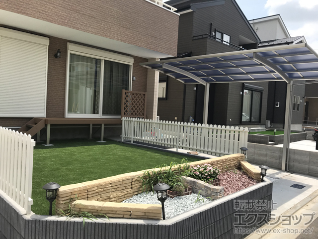 千葉県印西市ののフェンス・柵 レスティンフェンス7型 自由柱施工 施工例