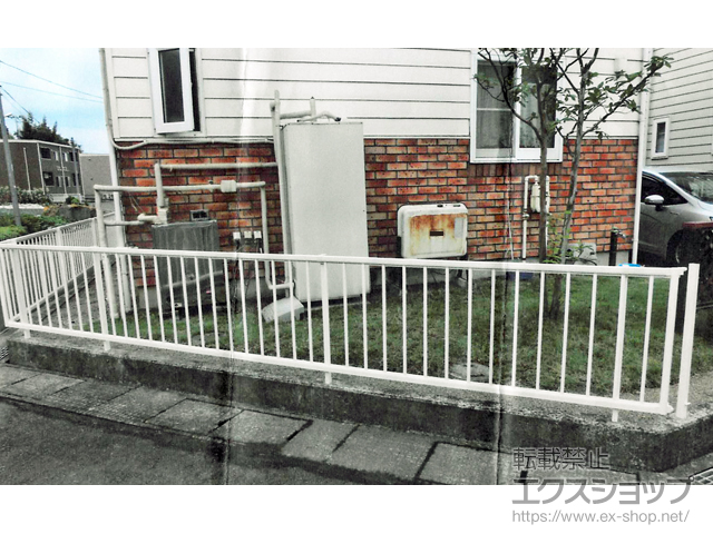 宮城県仙台市ののフェンス・柵 ミエッタフェンス 防犯たて格子タイプ 自由柱施工 施工例