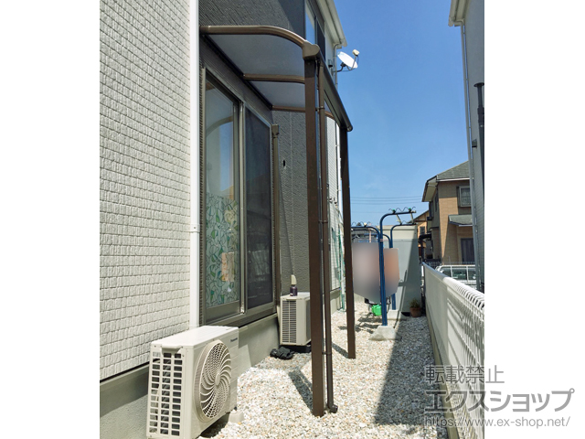 広島県廿日市市ののテラス屋根 プレシオステラス R型 テラスタイプ 単体 積雪〜20cm対応 施工例