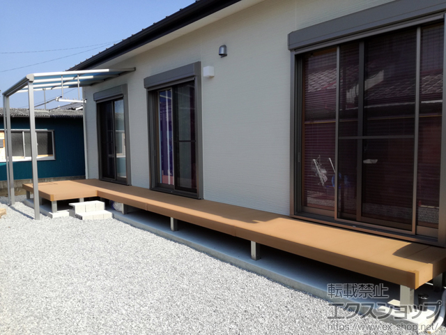 宮崎県日向市ののウッドデッキ リウッドデッキ 200 施工例